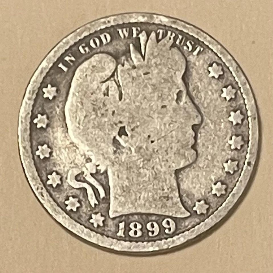 Lot Of 8) 25C Barber Quarters 1897 O, 1899, 1903 O, 2) 1904 O, 1905, 1915, 1916 - Image 3 of 4