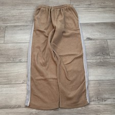 Vintage Y2K TG Brown Grey Fleece Sweatpants Adult Size Large VTG Pockets Flaw 