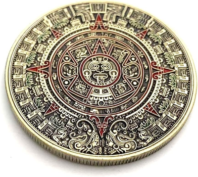 #ad Mexico Mayan Calendar Aztec Art Prophecy Culture Challenge Coin $18.94