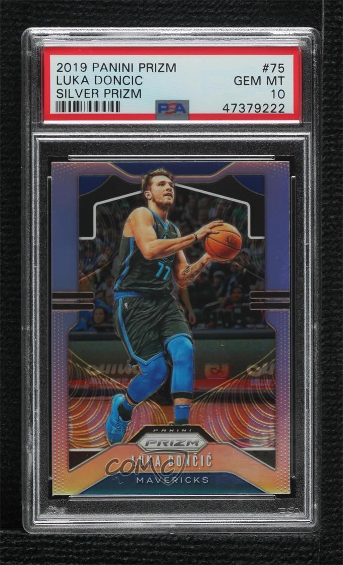 2019-20 Panini Prizm Silver Prizm Luka Doncic Luka Dončić #75 PSA 10 GEM MT cj2