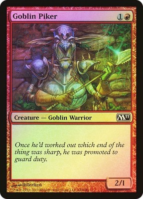 MTG FOIL Goblin Piker  - Magic 2011 #142