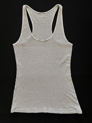 Express Sexy Basic Tank Size Large Y2K Fitted Minimalist Boho MINI Stripe NWOT