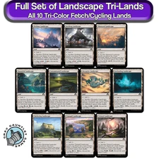 Landscape Lands MTG Tri Lands Full Set All 10 Untapped Fetch Magic Commander EDH