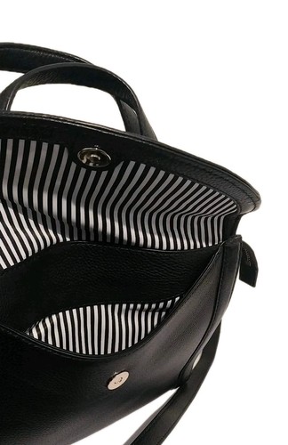 Kate Spade Black Grain Leather Large Satchel Bag - Picture 5 of 7