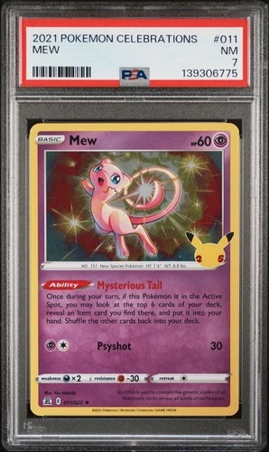 2021 POKEMON CELEBRATIONS #011 MEW PSA 7