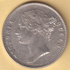 BRITISH INDIA 1840 VICTORIA QUEEN DIVIDED LEGEND ONE RUPEE RARE SILVER COIN