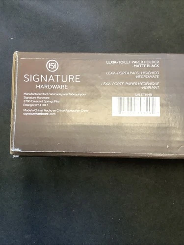 Signature Hardware Toilet Paper Holder Matte Black. SHLETHMB A6 - Picture 2 of 6