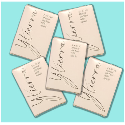 870 Y-REFILL ONLY Peace Silk Dental Floss Waxed Peppermint-Flavored Eco-Friendly