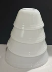 Vintage FEDERAL  Milk Glass Nesting bowls set of 4