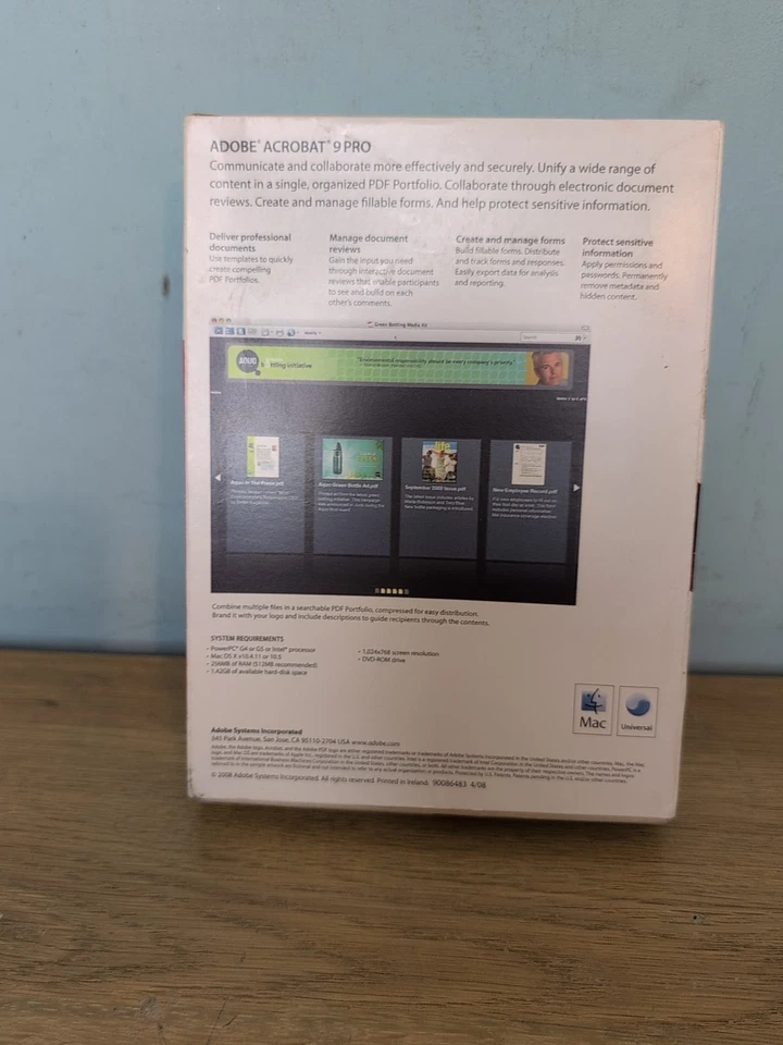 Adobe Acrobat 9 Pro Professional for Mac OS Including Serial Number - Image 4 of 4