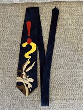 Vintage 1995 Loone Tunes Men?s Tie- Wiley Coyote- Warner Bros