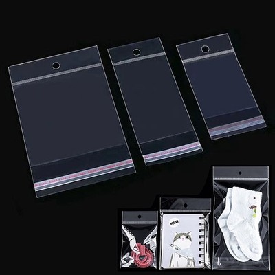 100pcs Transparent Self Adhesive Packaging Bag Plastic Opp Pouches Seal Gift Bag