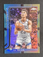 Tristan da Silva 2025-26 Topps Chrome Aqua Basketball Refractor Base /199 #173