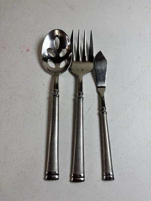 Cambridge Meridian Stainless Serving Pieces Slotted Spoon MeatFork Butter Knife