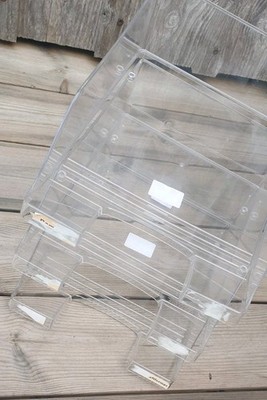 3 Briefkörbe Jumbo Plus A4 extra hoch Ablage Dokumentenablage - farblos