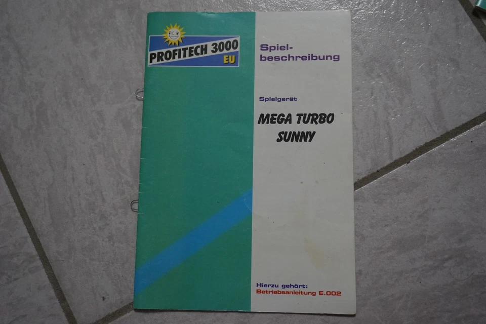 Merkur -MEGA TURBO SUNNY- Anleitung ADP Geldspielgerät Spielautomat Beschreibung - Bild 1 von 1