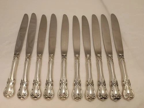 Lot 10 Old Master By Towle Sterling Silver Handles Dinner Place Knifes 8 3/4" NR
