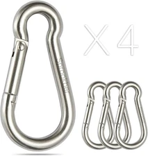 sprookber Stainless Steel Carabiner Spring Snap Hook - 304 2.25 Inch 