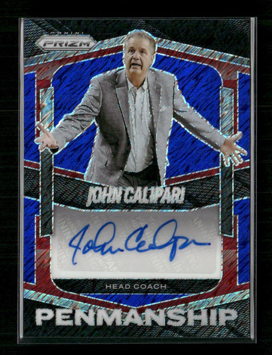 2025-26 Prizm John Calipari Coach Penmanship Auto #15/15 Bookend #PEN-CAL
