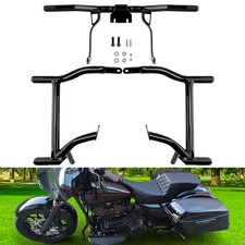 Black Saddlebag Guard Rails Bag Guards & Engine Guard For Harley 1997-2008