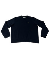 Lacoste Men  s Blue Long Sleeve Crew Neck Embroidered Preppy Logo Sweater, XL
