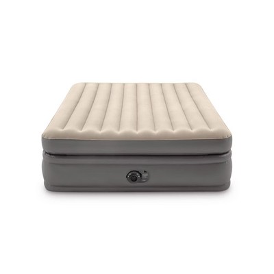 Intex Raised Comfort Pillowtop 20'' Queen Air Mattress with Built in Pump