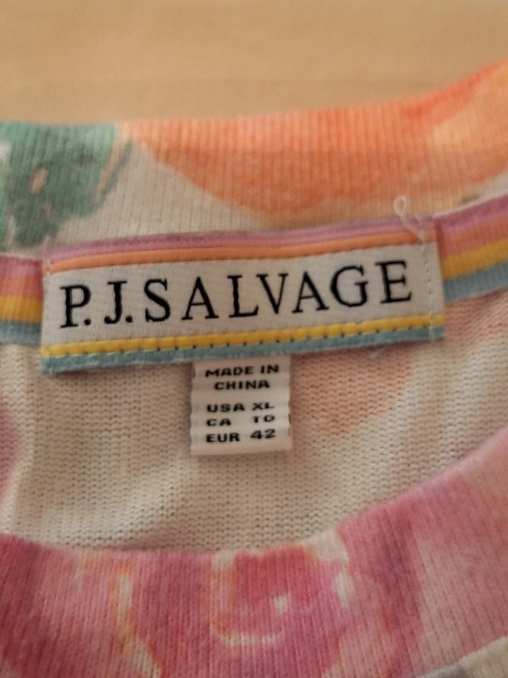 Camiseta sin mangas para mujer P J Salvage Spring Into Sunshire estampado floral mezcla de algodón talla XL Foto 4 de 4