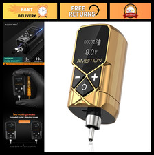 Wireless Tattoo Power Supply - Mini Portable 2400mAh Battery Pack with LED Displ