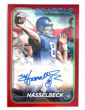 2024 Topps Chrome Football Matt Hasselbeck Chrome Base Autograph Red /5 #CLA-MH