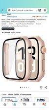 Misxi 2 Pack Tempered Glass Case for Apple Watch Series 10 42mm