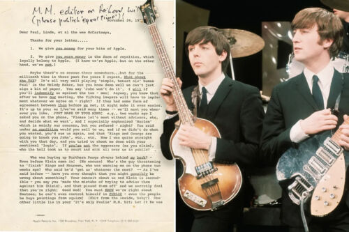 Lettre de rupture brutale de John Lennon à Paul McCartney : - Photo 1/9