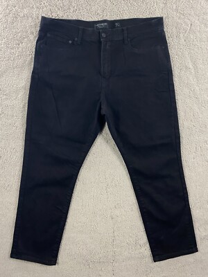 Lucky Brand 410 Athletic Straight Fit Jeans 38x30 Black Stretch Kolbus  Denim