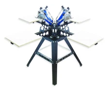 4 Color 4 Station Screen Printing Press Four Machine Equipment 4K SPRINGER FLOOR