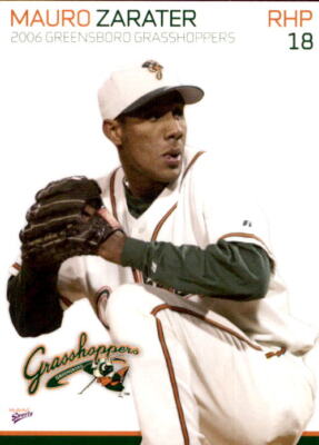 2006 Greensboro Grasshoppers Multi-Ad 17 Mauro Zarate Valencia Venezuela VZ Card