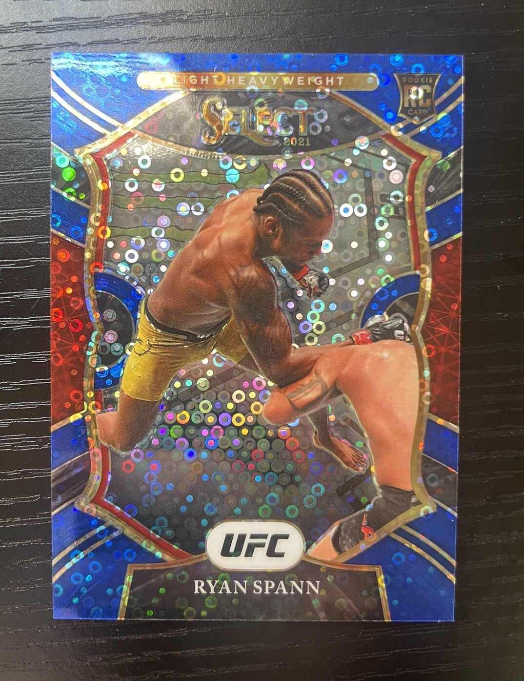 2021 Panini Select UFC Ryan Spann Blue Disco RC /99 SP #31 Debut Edition