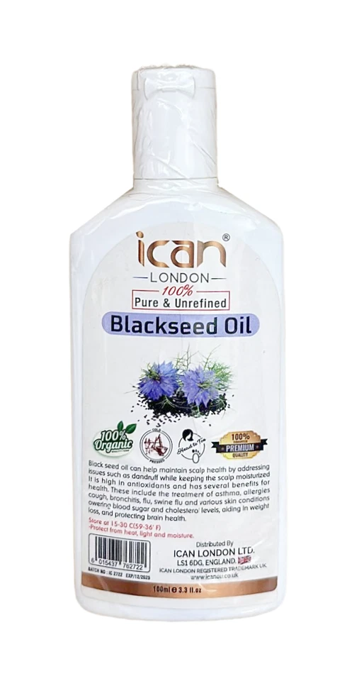 ICAN 100% pure virgin Black seed oil 100ml