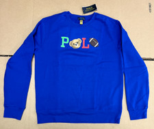 NEW POLO PALPH LAUREN SWEATSHIRT BLUE BIG BOY SIZE XL 18-20  FREE SHIPPING
