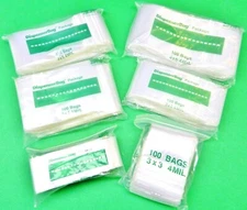 600 Zippit Reloc Bags Assortment 6 Sizes 4mil Clear 100@ H.D.Bags Zip Seal Lock