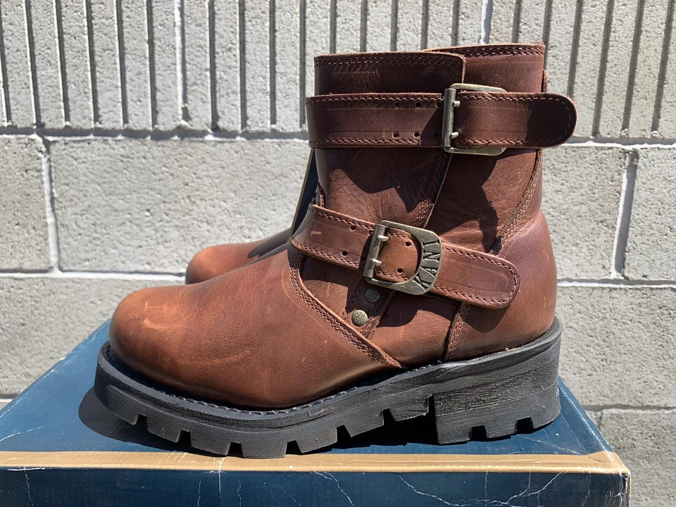 90s Karl Kani Leather Boots Size 7 US Hip Hop Fashion Vintage NOS 2 Pac - Image 3 of 4