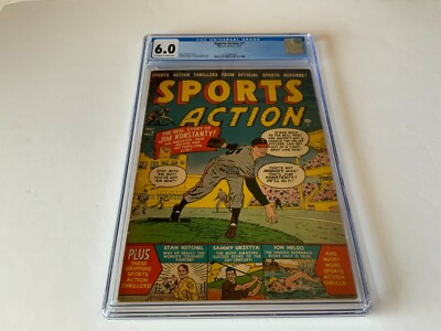SPORTS ACTION 7 CGC 6.0 JIM KONSTANTY SAMMY URZETTA BASEBALL ATLAS COMICS 1951
