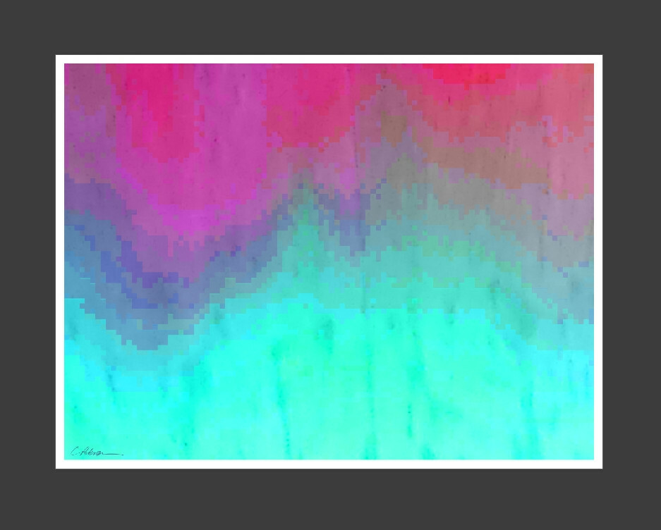 Cosmic Sea Foam on Pink Sand * Signed Fine Art Print * 2021 * Cathy Peterson