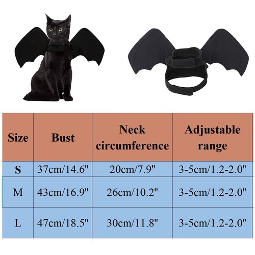 Bat Wing Halloween Pet Costume Cosplay Clothing for Cats and Dogs Adjustable - Picture 26 of 26