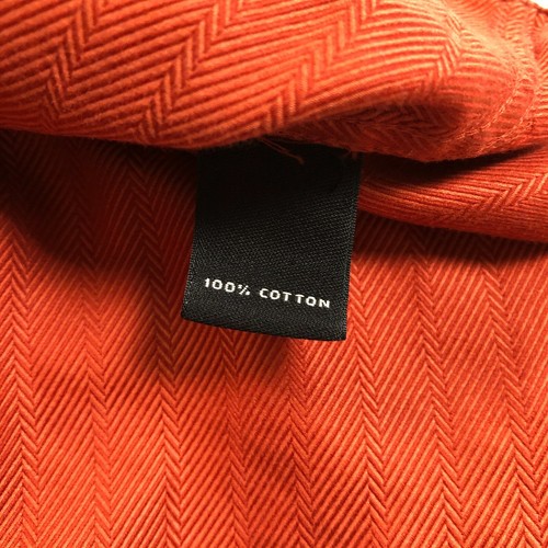 Murano Button Up Shirt Men’s Medium M Orange Long Sleeves Career Work Cotton - Picture 5 of 10