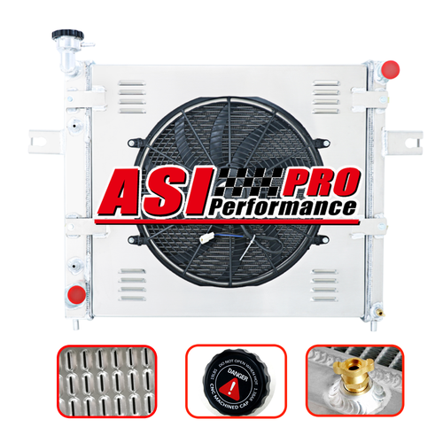 3 Rows Aluminum Radiator+Shroud Fan Fits 19992004 2000 Jeep Grand