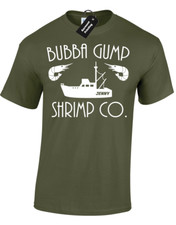 BUBBA GUMP SHRIMP MENS T SHIRT TEE FOREST GUMP CLASSIC TOM MOVIE CULT HANKS