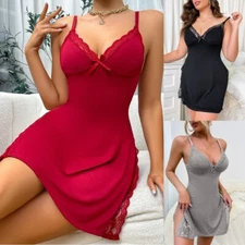 Women Sexy Lace Lingerie Teddy Babydoll Sleepwear Underwear Nightgown Slip Dress