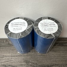 2 Rolls 4.33"x1476' Thermal Transfer Ribbon - For Zebra Printers - Black