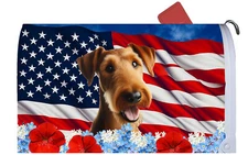 Irish Terrier Patriotic Mail Box Cover