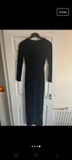 Collectif Velour Long Black Dress