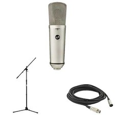 Warm Audio WA87 R2 Condenser Mic Nickel with Tripod Stand XLR Cable